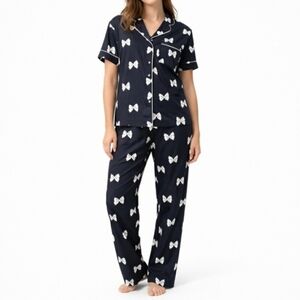 NWT Kate Spade Viral Bow Print Two-Piece Pajama Set